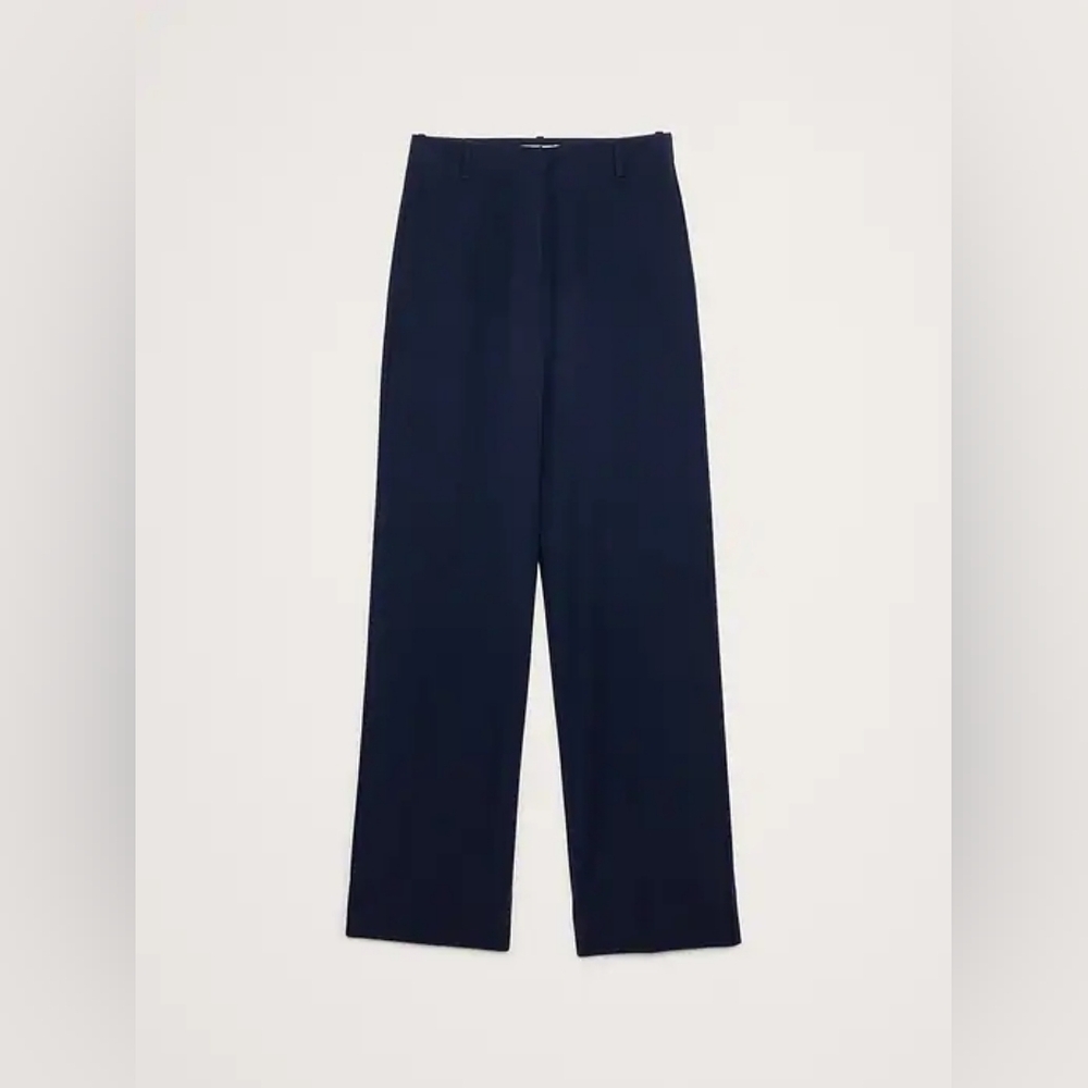 Banana Republic Straight Trouser In Navy